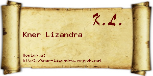 Kner Lizandra névjegykártya